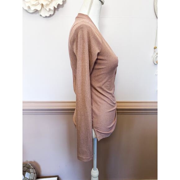 Athleta Long Sleeve Uptempo Ribbed Henley Top Size XS - Picture 3 of 7